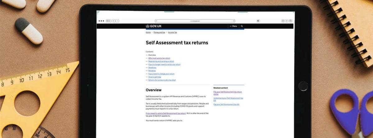 You can submit your self assessment tax return on a laptop or tablet device